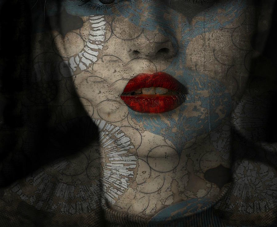Red Lips Mixed Media - Ill Never Fall In Love Again  by Paul Lovering