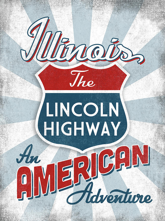 Illinois Lincoln Highway America Digital Art by Flo Karp
