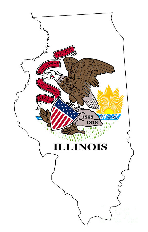 Illinois Wood Sign | Illinois Cutout | Illinois State Map | buy Illinois Art | Illinois Wall Decor | Illinois Gift | Illinois Flag | Chicago Art