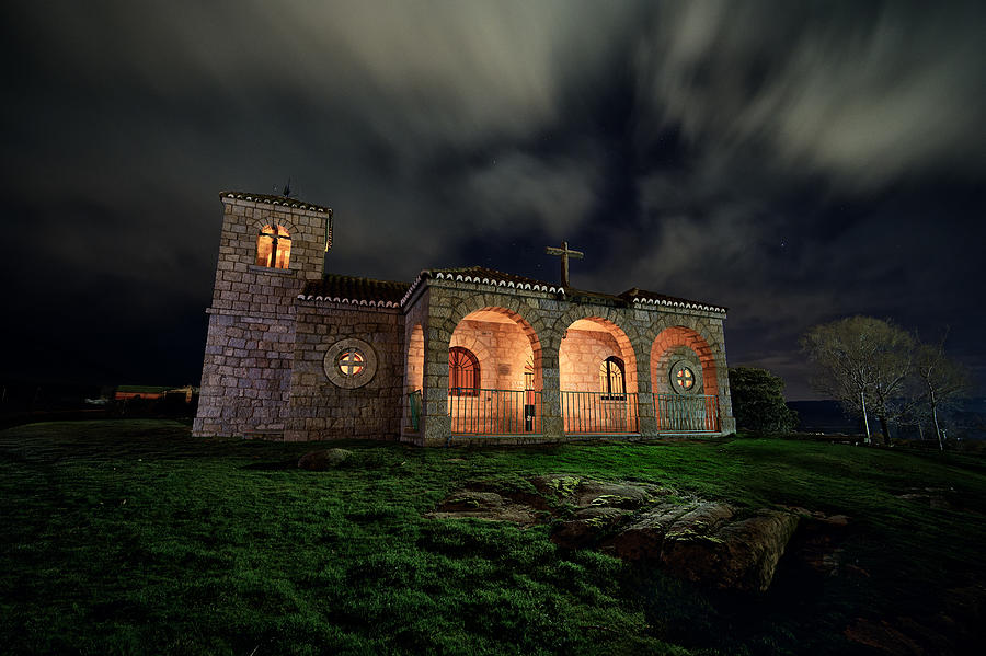 Illuminated Church Photograph by Enrique Rodrguez De Mingo