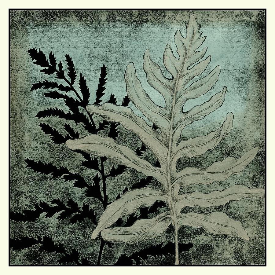 Botanical Painting - Illuminated Ferns II by Megan Meagher