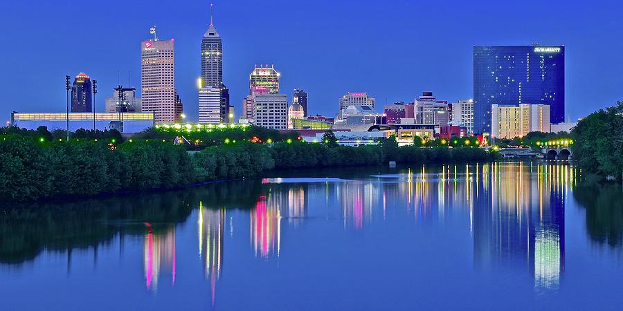 Illuminated Indianapolis Photograph by Frozen in Time Fine Art Photography