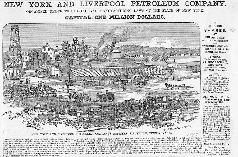 Illus. Of Oil Refinery, 1865 Photograph by Bettmann