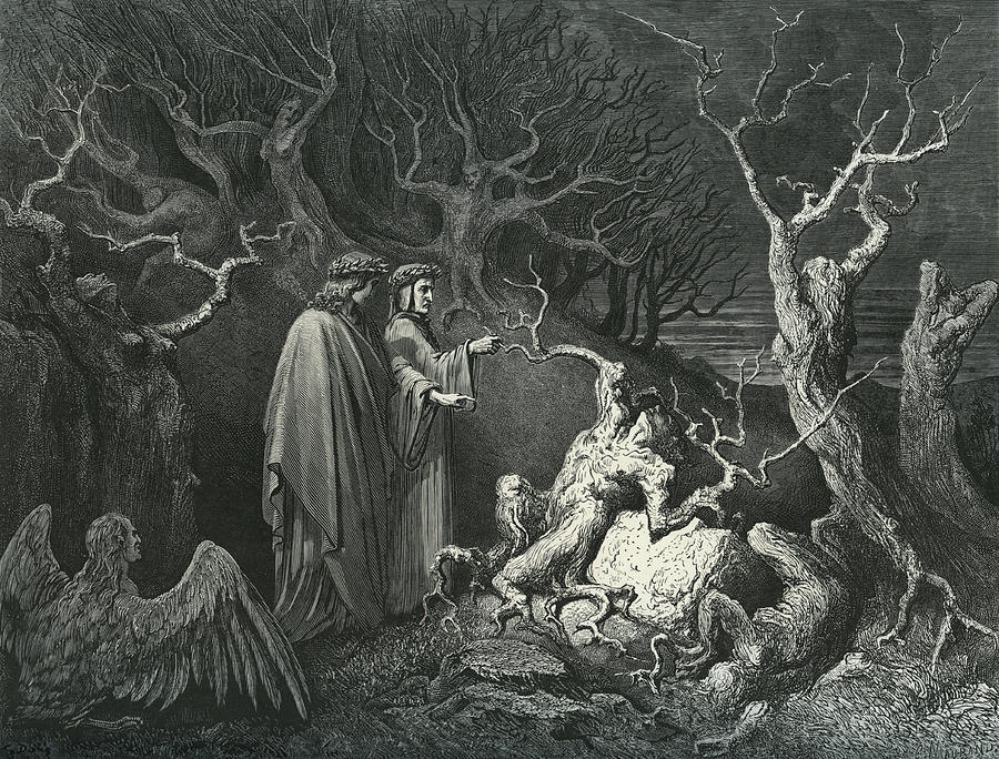 Gustave Dore Painting - Illustration By Gustave Dore Scene From The Divine Comedy By Dante by Gustave Dore