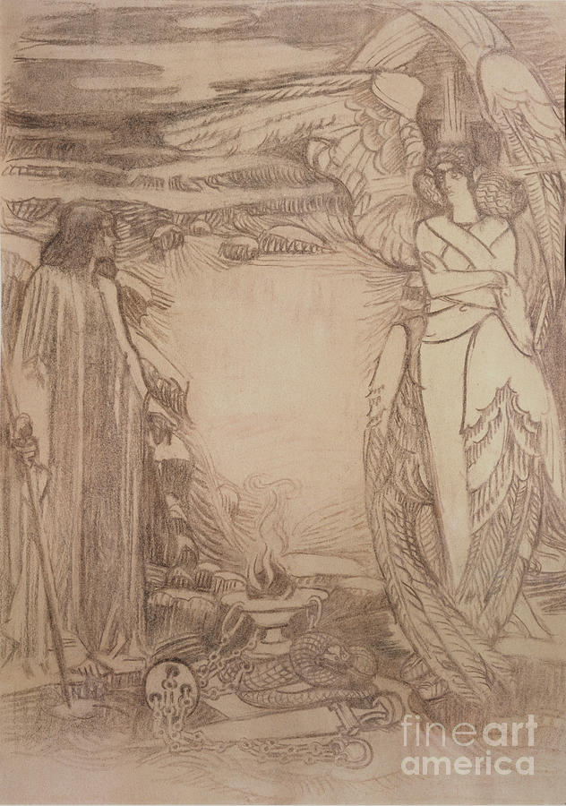 Illustration For The Poem Prophet By A Drawing by Heritage Images