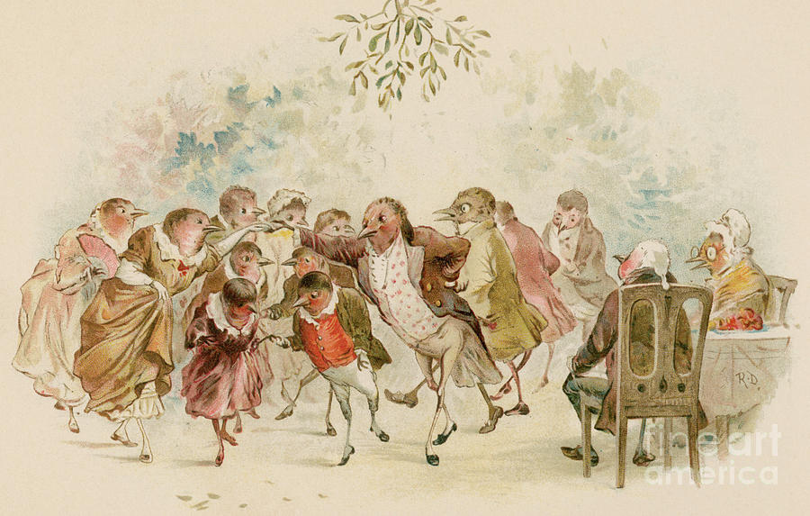Illustration for The Twigs or Christmas at Ruddock Hall  Painting by Robert Dudley