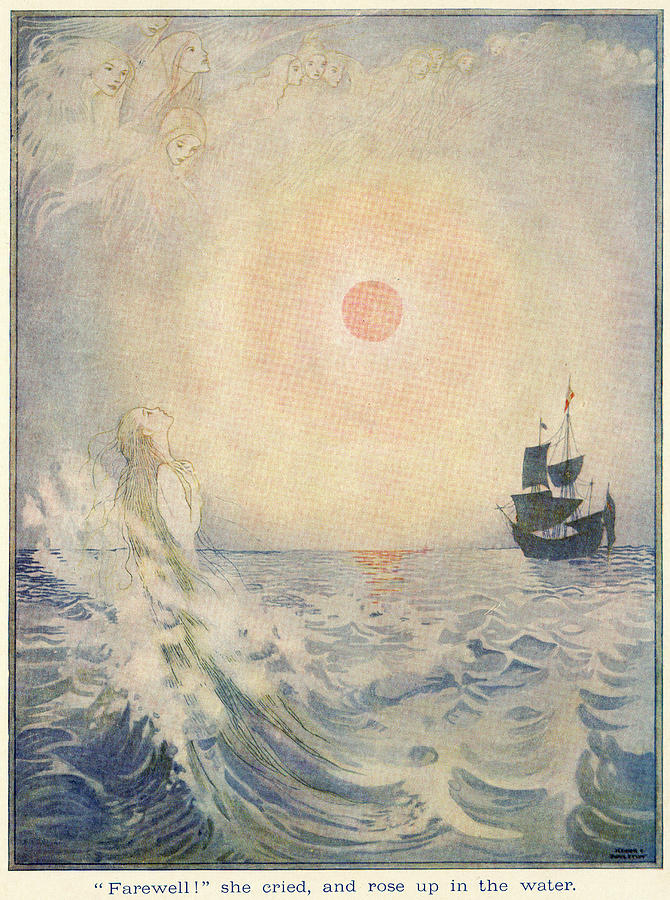 The Little Mermaid, Illustration from  Mixed Media by Honor C Appleton