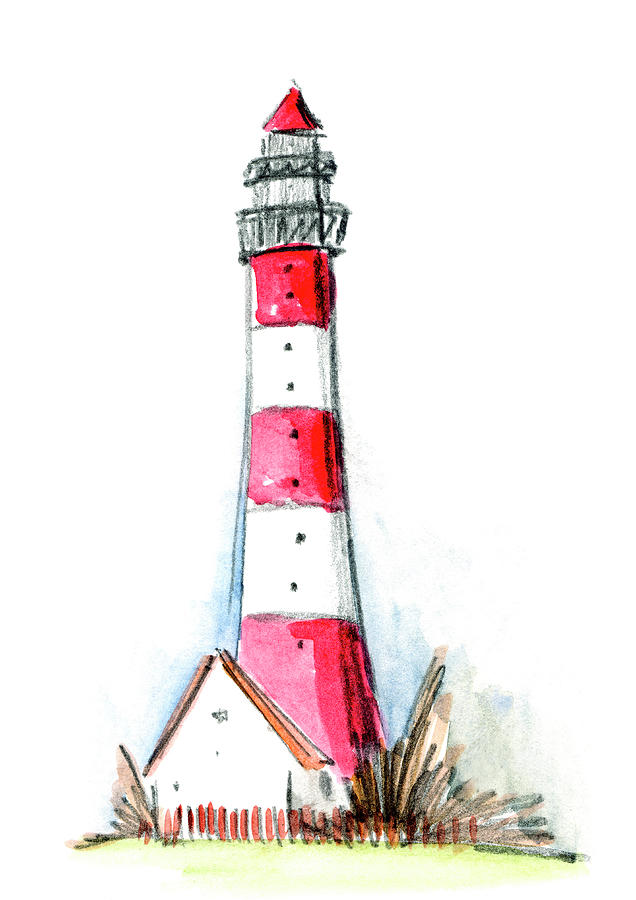 Illustration, Lighthouse Digital Art by Westend61