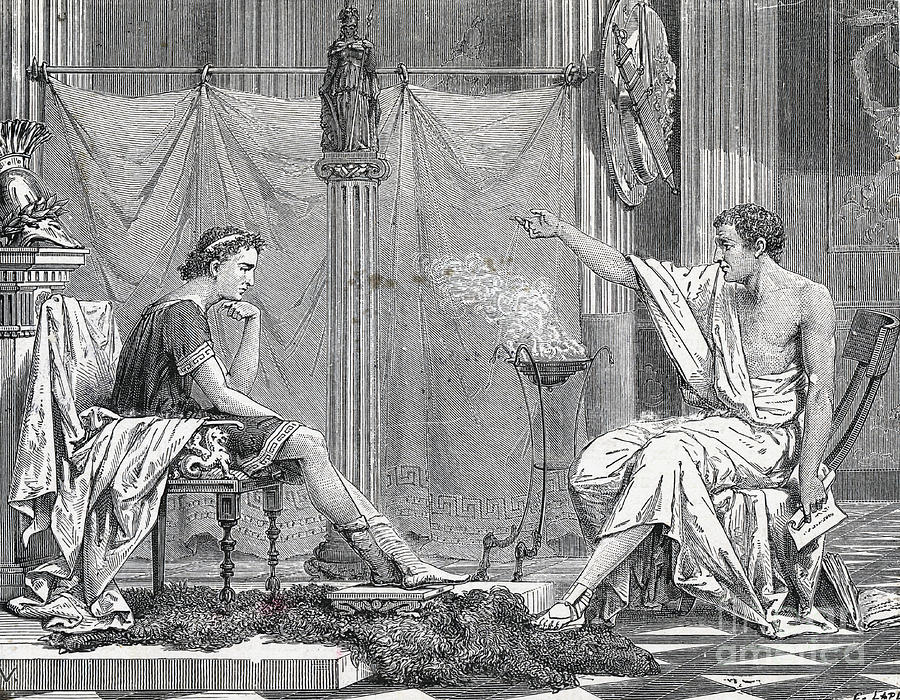 Illustration Of Aristotle Teaching Photograph by Bettmann