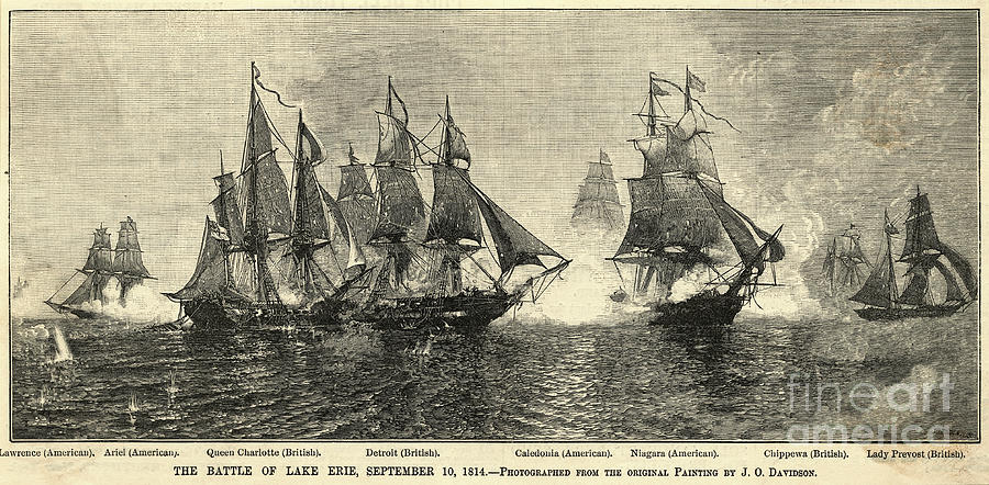 Illustration Of Battle Of Lake Erie Photograph by Bettmann