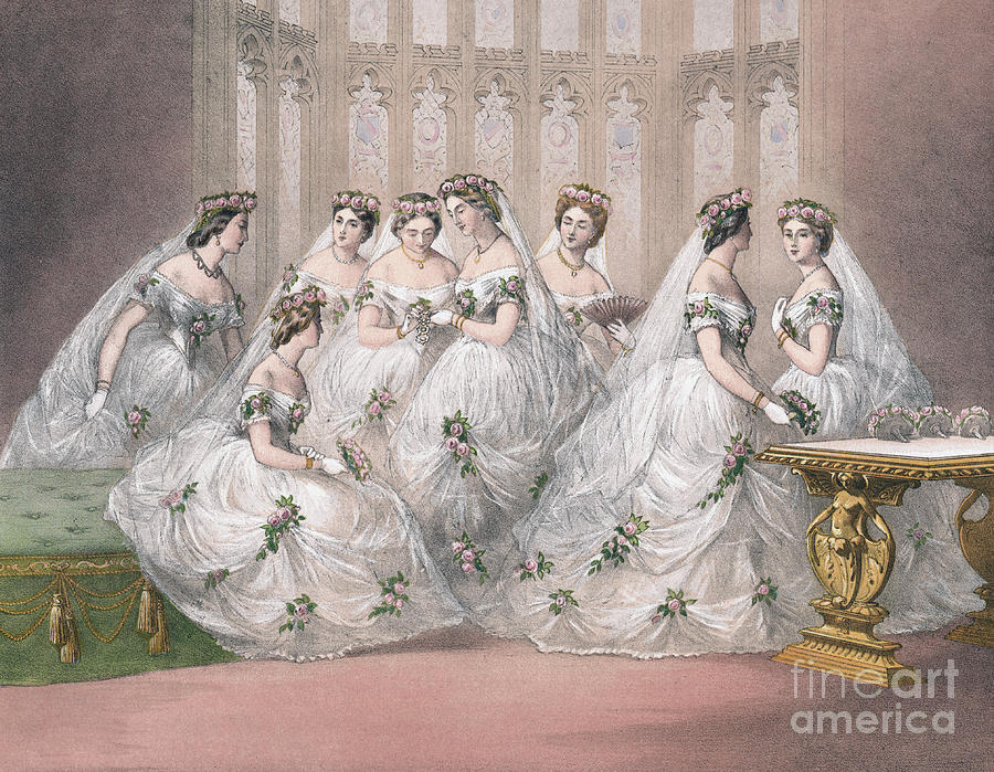 Illustration Of Brides Maids At Wedding Photograph by Bettmann