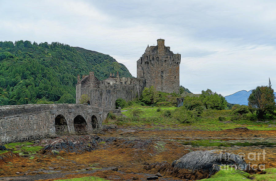 Illustration Of Eilean Donan Castle - Scotland Photograph
