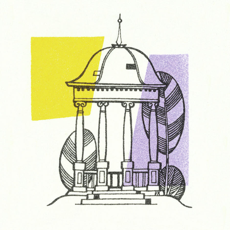 Architecture Drawing - Illustration of Gazebo by CSA Images
