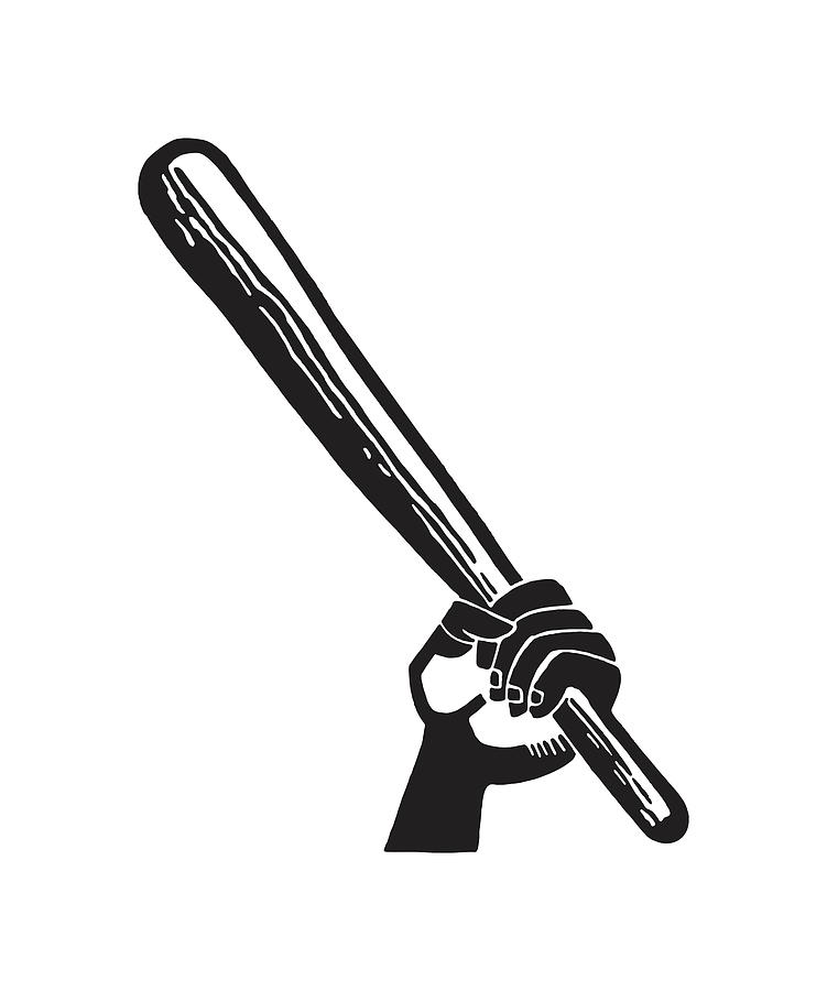 Illustration of hand holding baseball bat Drawing by CSA Images Pixels