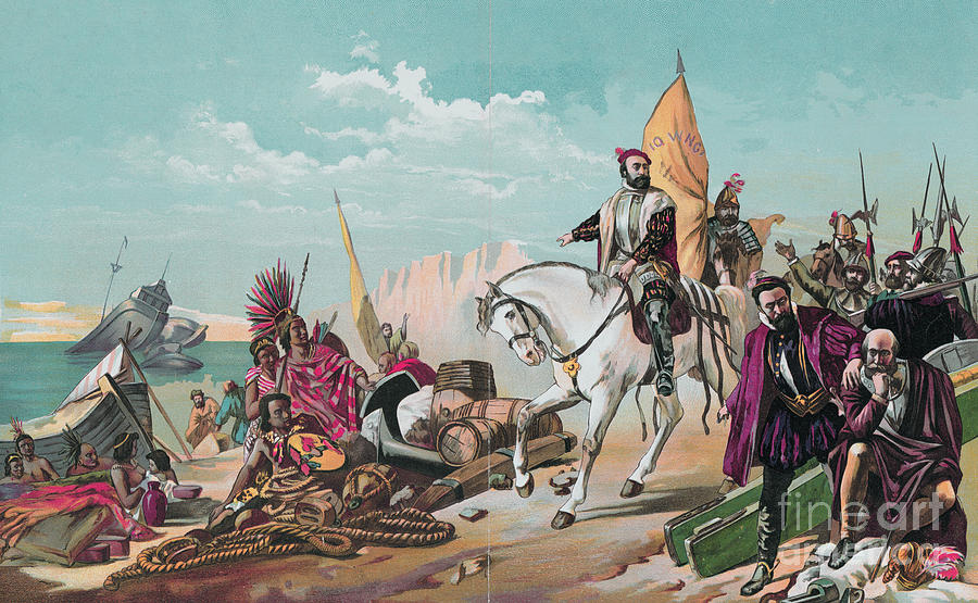 Illustration Of Hernan Cortes Photograph by Bettmann
