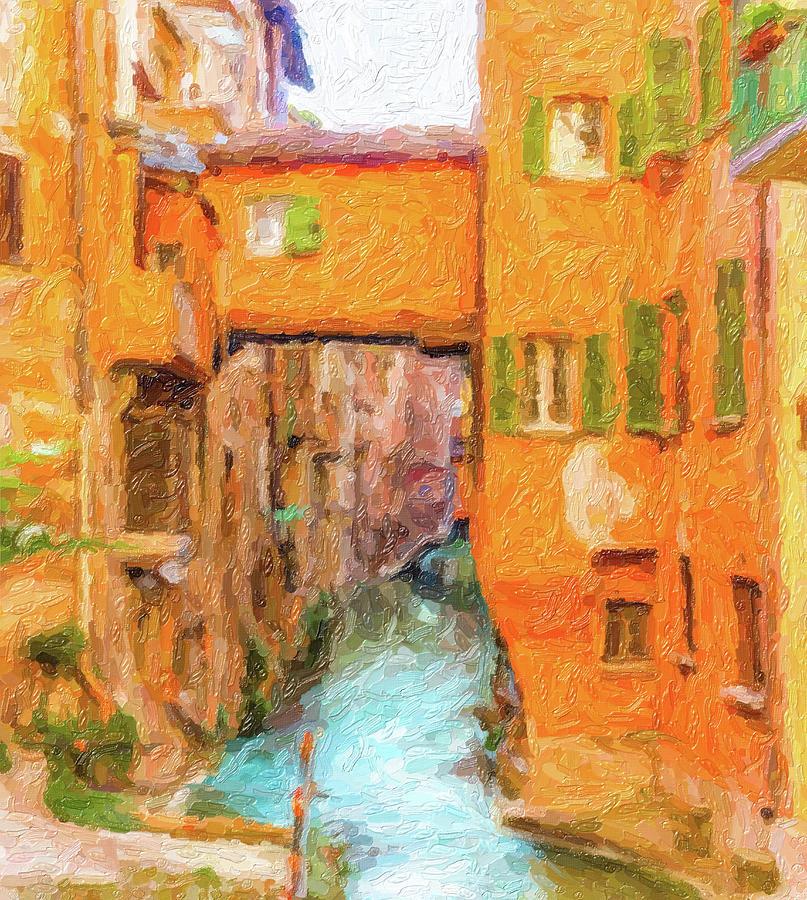 illustration of hidden canals of Bologna Photograph by Vivida Photo PC