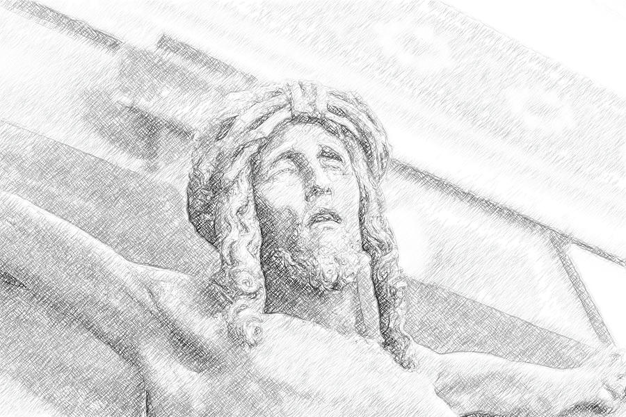 illustration of  Jesus Christ crucified Photograph by Vivida Photo PC