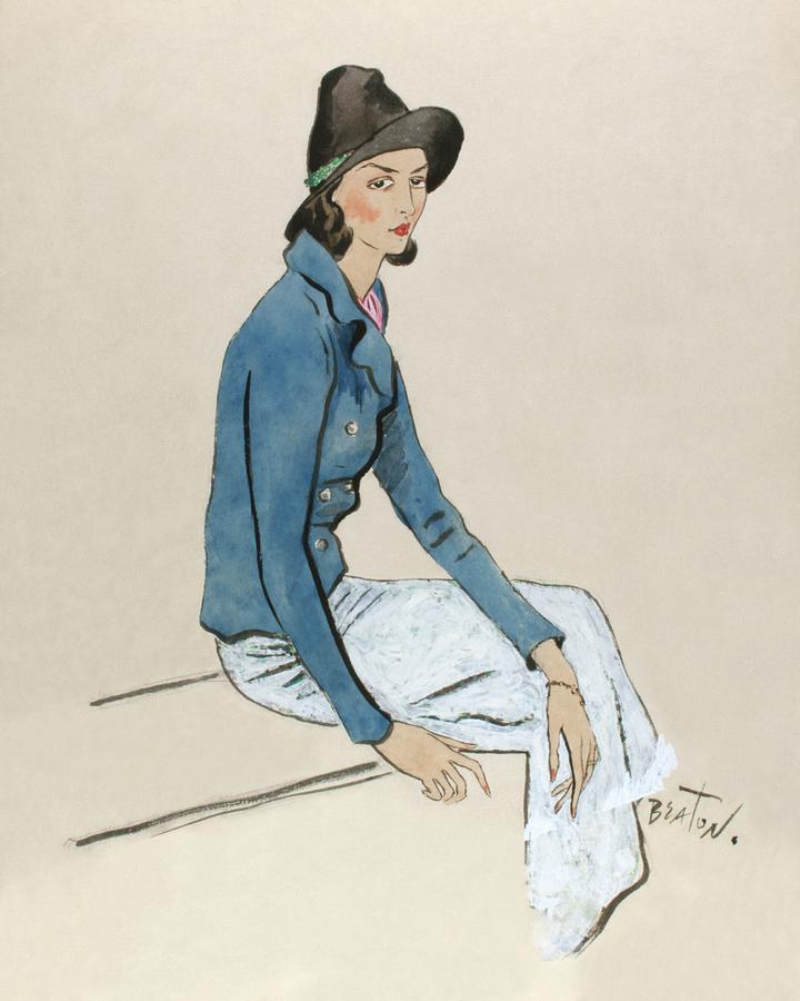 Clothing Painting - Illustration Of Princess Obolensky by Cecil Beaton