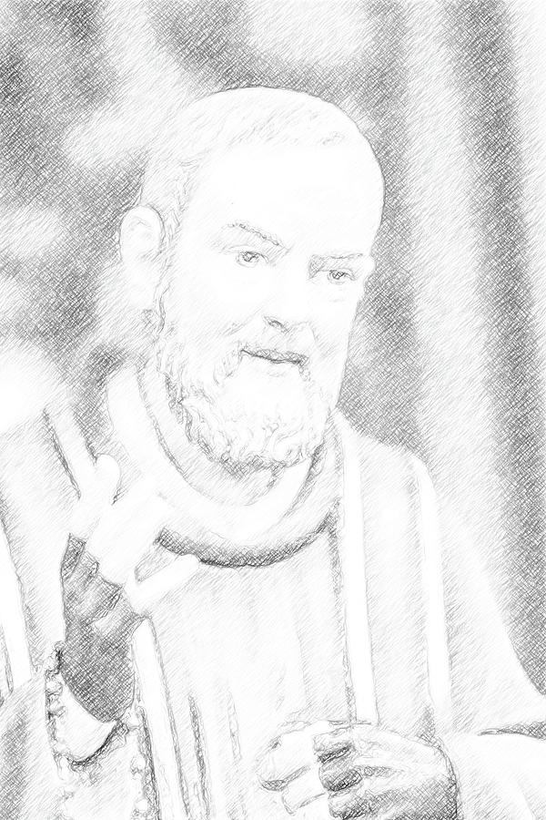 illustration of Saint Father Pius Photograph by Vivida Photo PC