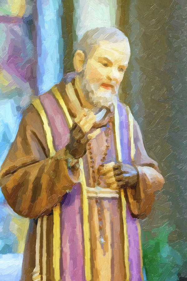 illustration of The blessing Saint Pio  Photograph by Vivida Photo PC