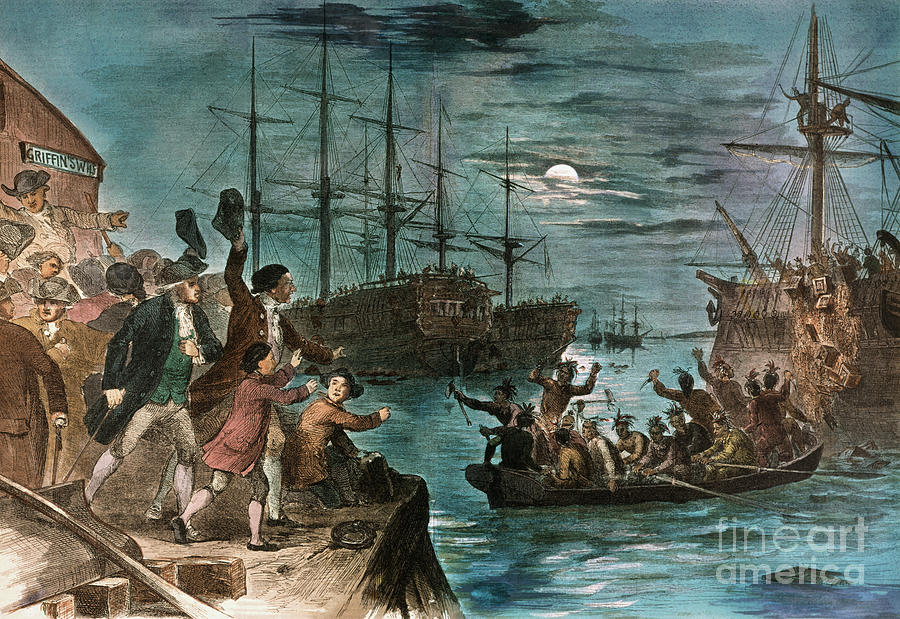 Illustration Of The Boston Tea Party Photograph by Bettmann