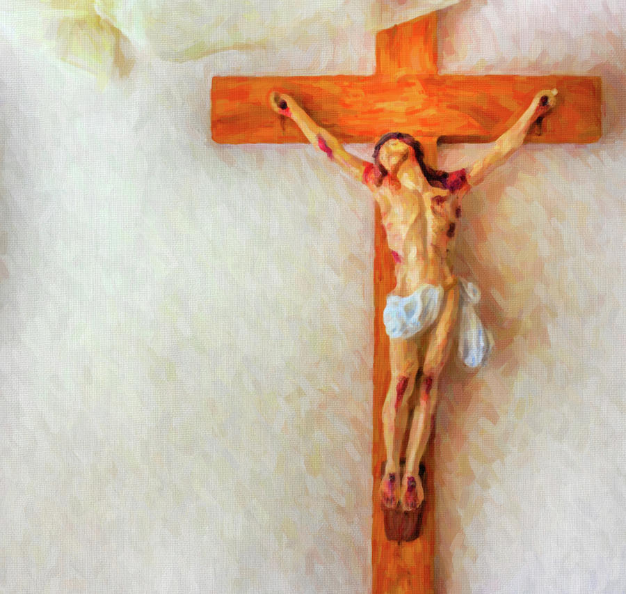 illustration of the Crucifixion of Jesus Christ Photograph by Vivida Photo PC
