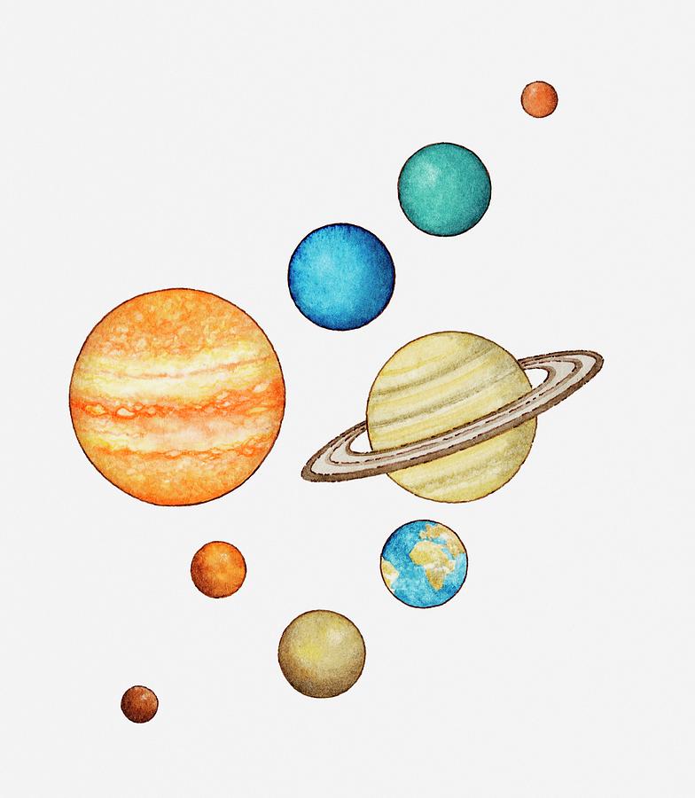 Illustration Of The Planets Of The Digital Art by Dorling Kindersley