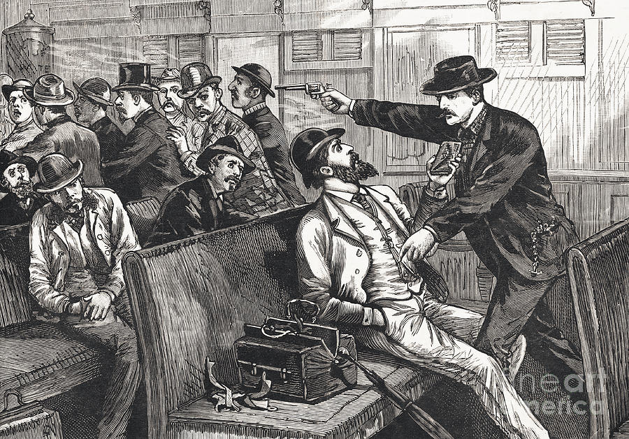 Illustration Of Train Robbery Photograph by Bettmann