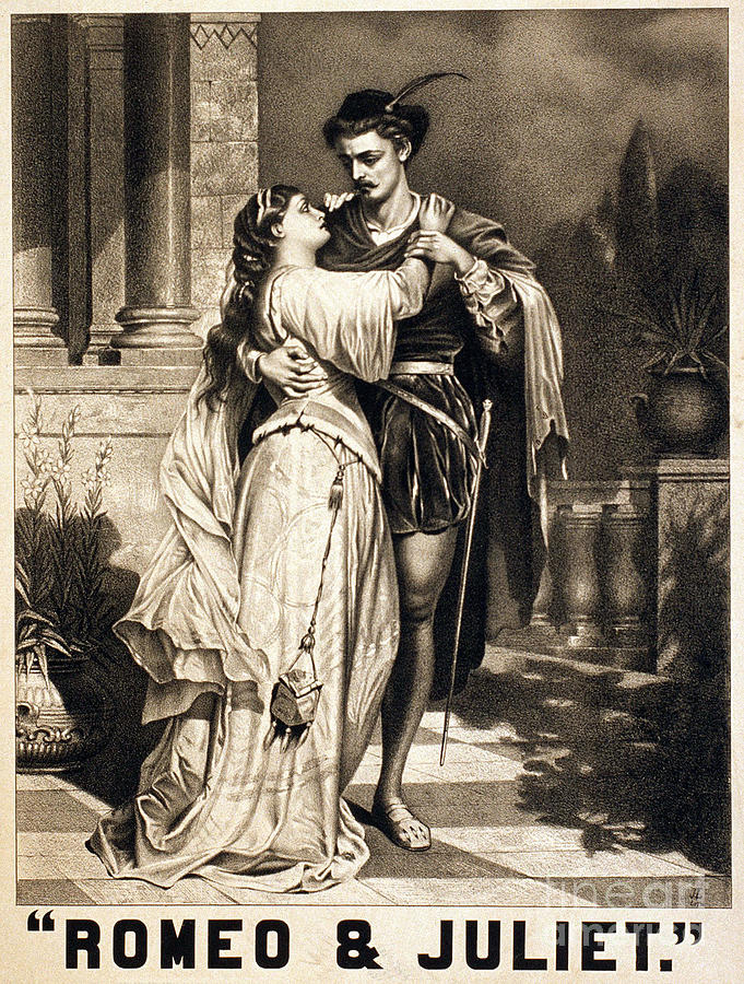 Illustration On Romeo And Juliet By Shakespeare Lithography, Circa 1880