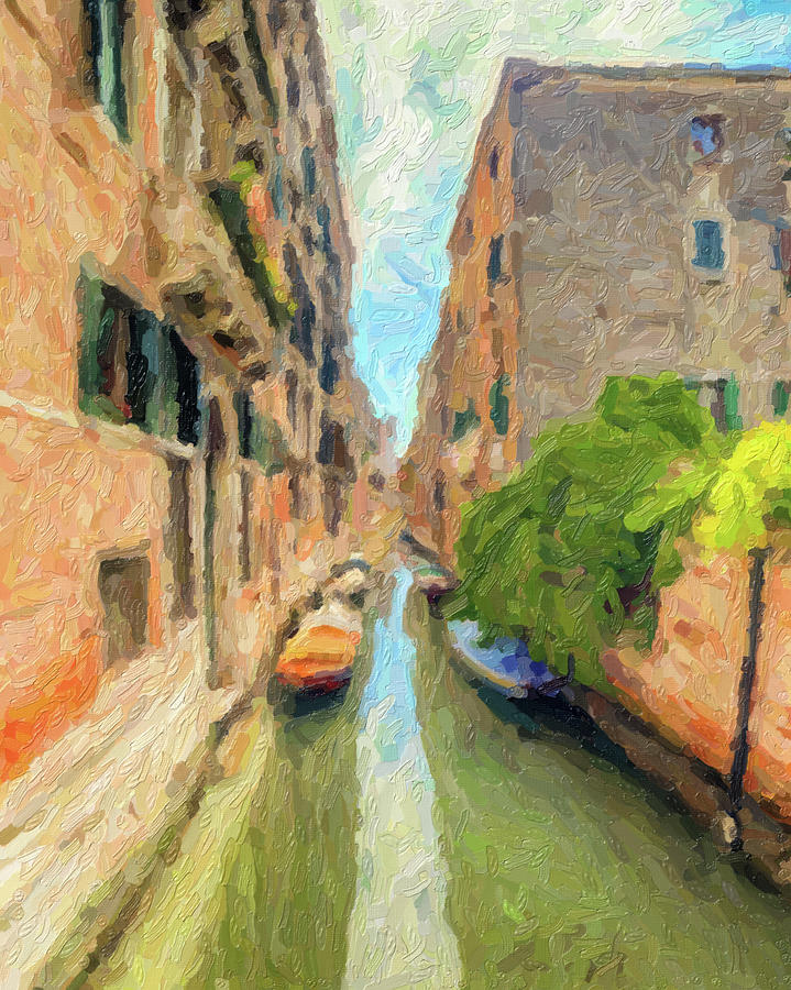 ILLUSTRATION water channel in Venice Photograph by Vivida Photo PC