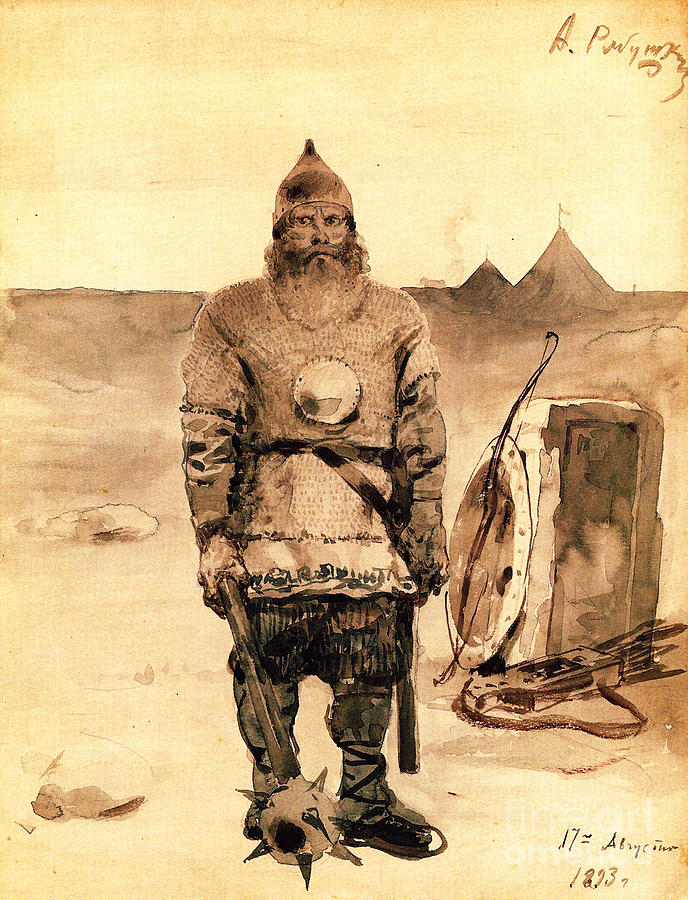 Ilya Muromets, 1893. Artist Ryabushkin Drawing by Heritage Images