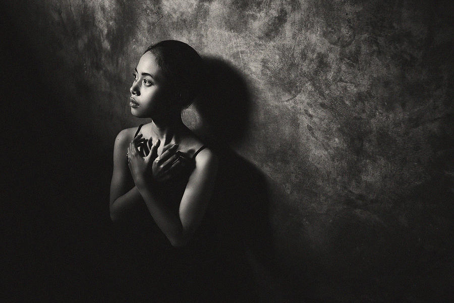 Portrait Photograph - Im Here Waiting by Fadhel Muhamad Fajeri
