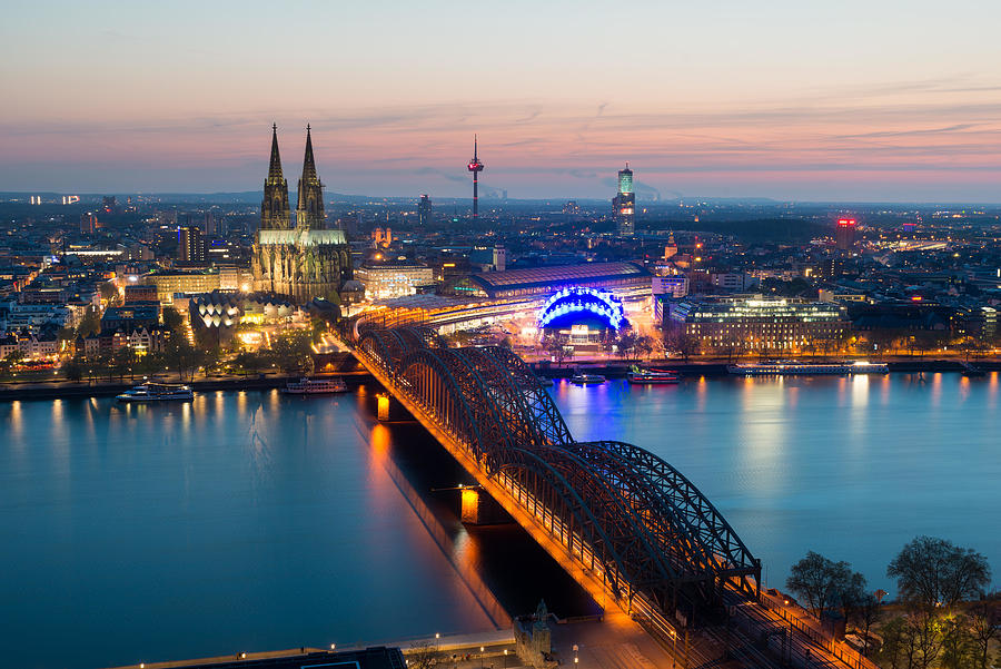 Architecture Photograph - Image Of Cologne With Cologne Cathedral by Prasit Rodphan