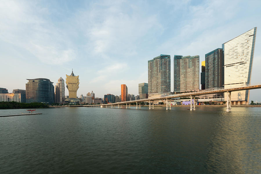 Architecture Photograph - Image Of Macau Macao, China. Skyscraper by Prasit Rodphan