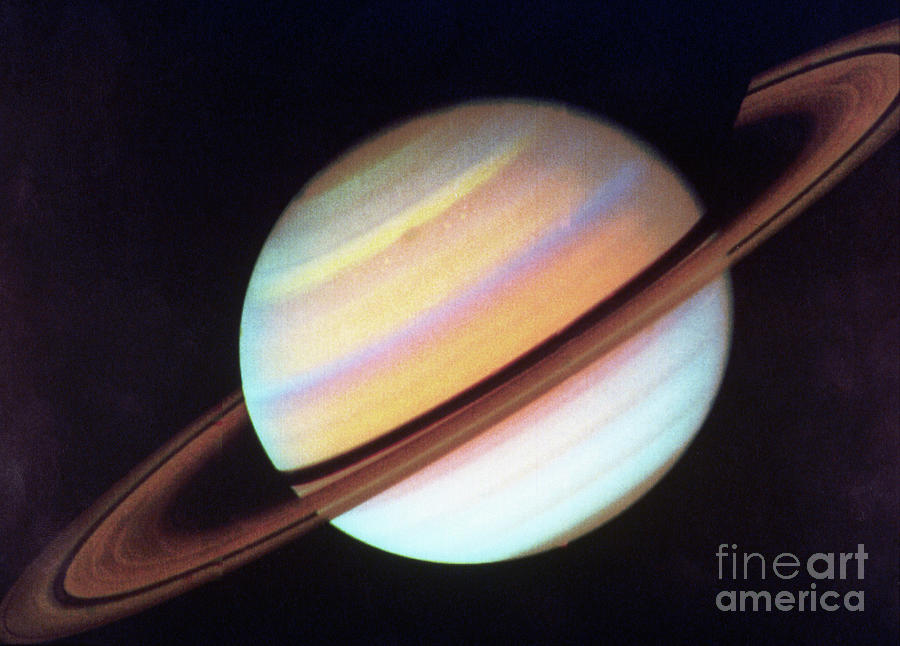 Image Of Saturn Taken By Voyager Photograph by Bettmann