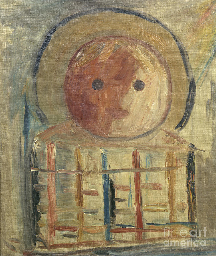 Imaginary Head Of An Infant, C.1925-32 Painting by Tadeusz Makowski
