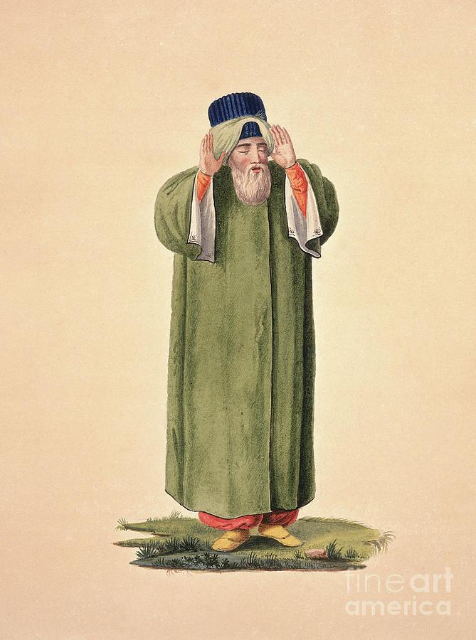 Imam Calling To Prayer, Probably By Cousinery, Ottoman Period, Third Quarter Of 18th Century Painting by French School