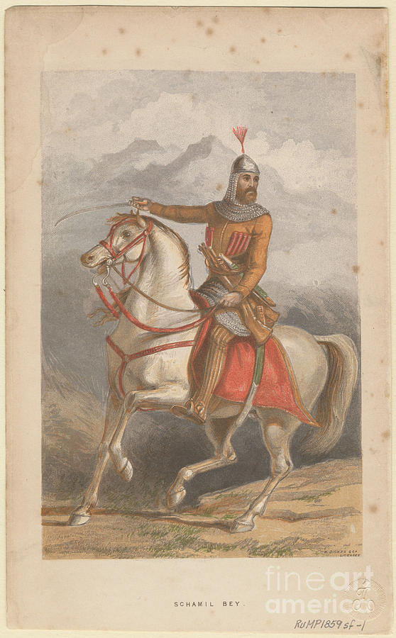 Imam Shamil 1797-1871. From A Private Drawing by Heritage Images