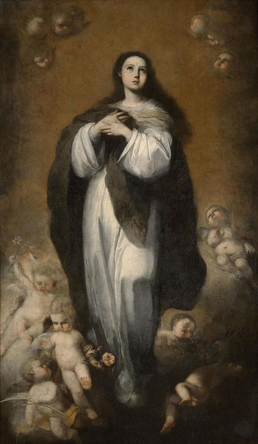 Immaculate - 19th Century. Mulato Gil De Castro Jose. Virgin Mary. Inmaculada Concepcion. Painting by Jose Gil de Castro -1785-c 1841-
