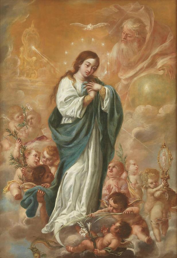 Juan De Valdes Leal Painting - Immaculate Conception. 1682. Oil on canvas. by Juan de Valdes Leal -1622-1690-