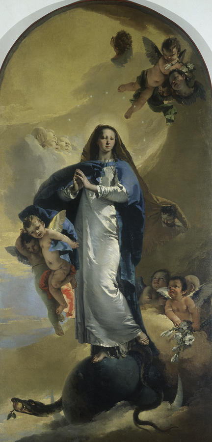 Immaculate Conception By Giovanni Painting by Giovanni Battista Tiepo ...