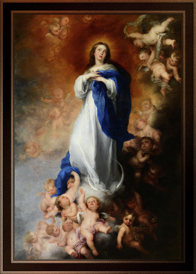 Immaculate Conception of Soult by Bartolome Esteban Murillo Painting by Rolando Burbon