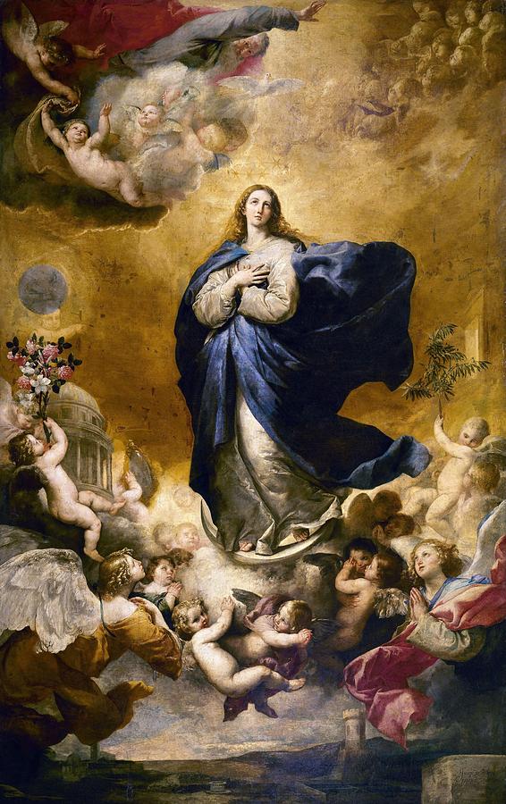 Immaculate Conception. Painted in Naples in 1635. Salamanca, Las Agostinas Church. VIRGIN MARY. Painting by Jusepe de Ribera -1591-1652-