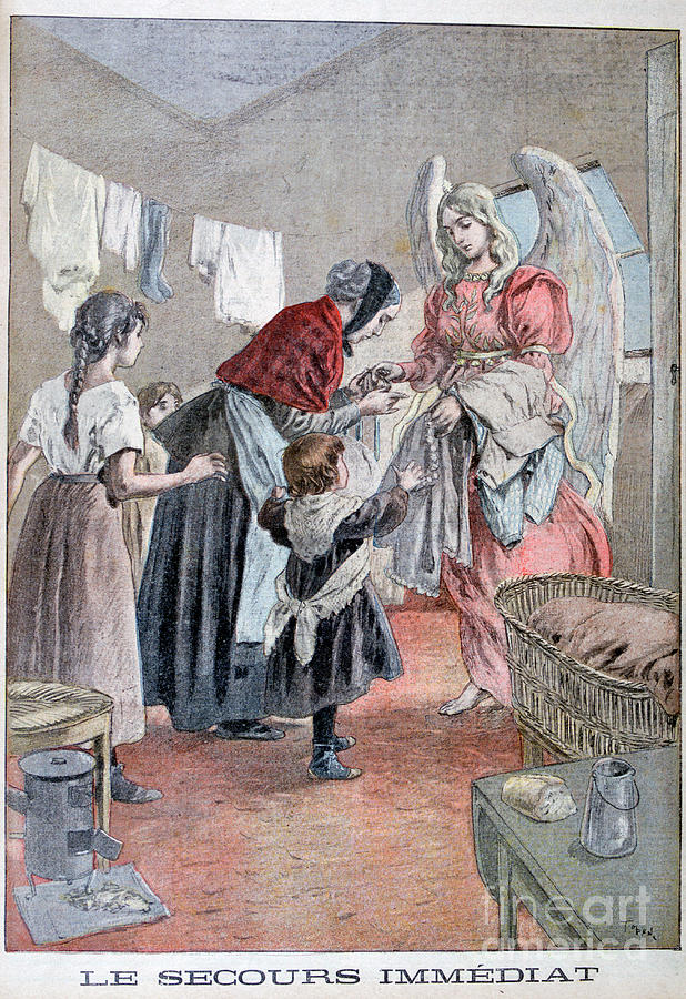 Immediate Help, 1899. Artist Oswaldo Drawing by Print Collector