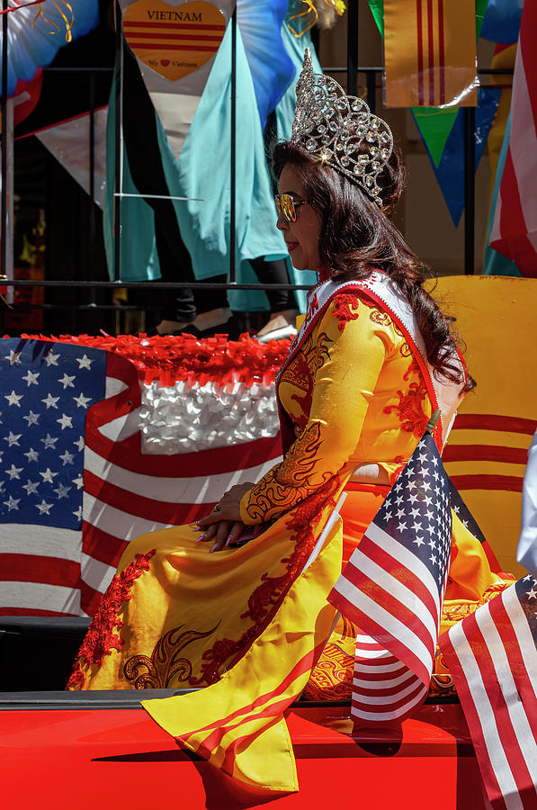 Immigrant Day Parade NYC 6_8_19 Vietnamese Beauty Queen  Photograph by Robert Ullmann