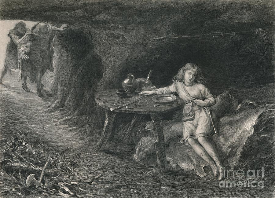 Imogen In The Cave Cymbeline Drawing by Print Collector