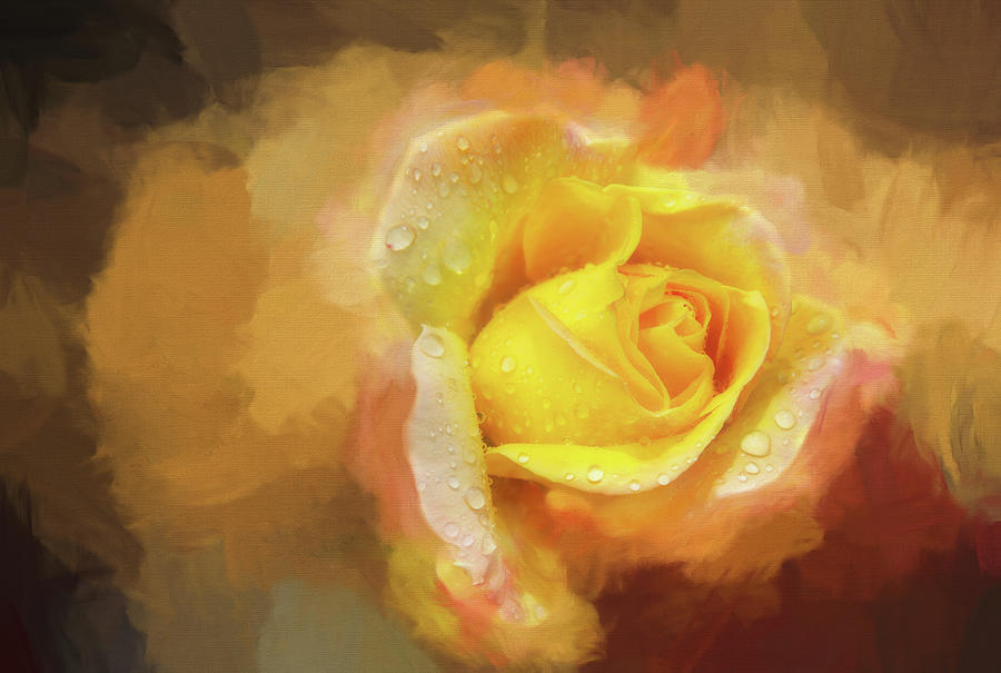Impasto Rose Digital Art by Terry Davis