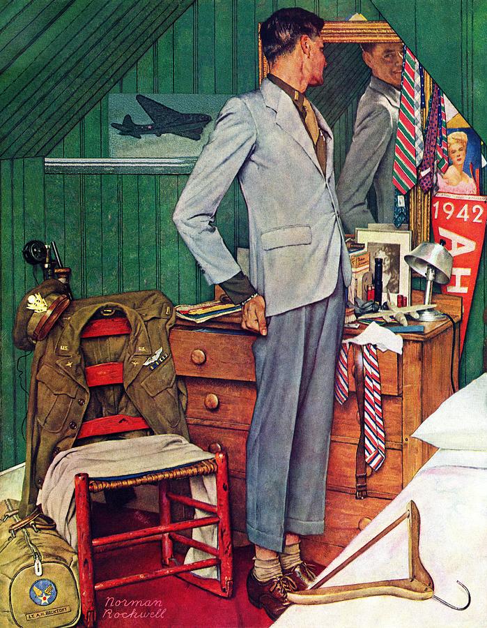 imperfect Fit Painting by Norman Rockwell