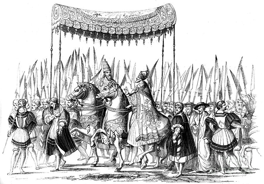 Imperial Procession, 1529-1530 Drawing by Print Collector