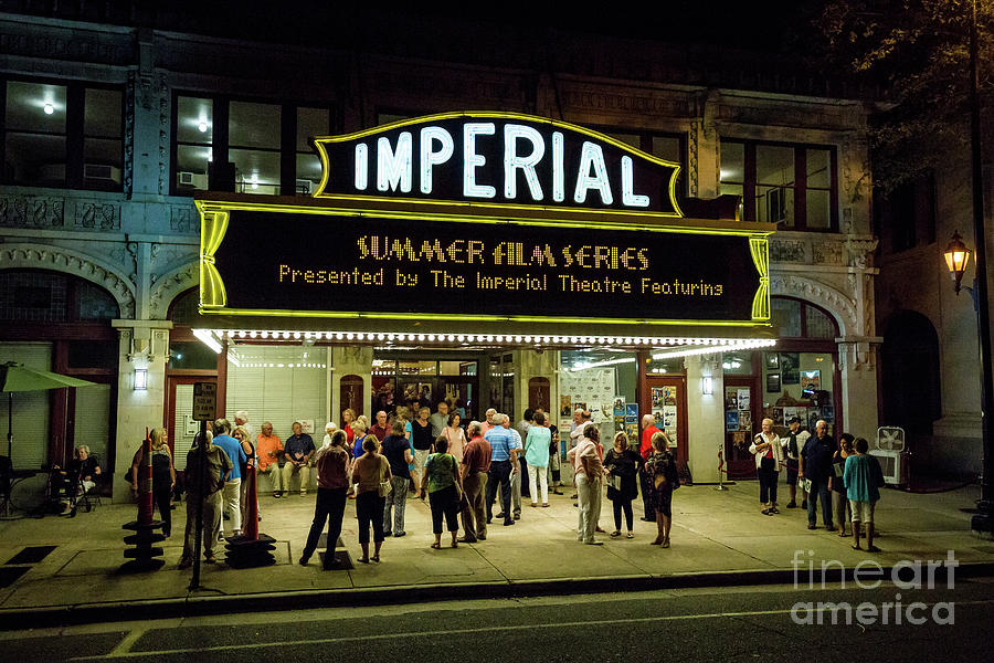 Imperial Theater at Night - Augusta GA Photograph by Sanjeev Singhal